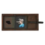 Magic Lantern Slide of a Woman with Growing Chin & Nose,