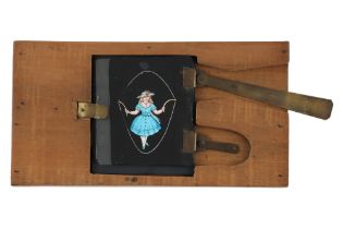 A 'Girl Skipping' Magic Lantern Slide,
