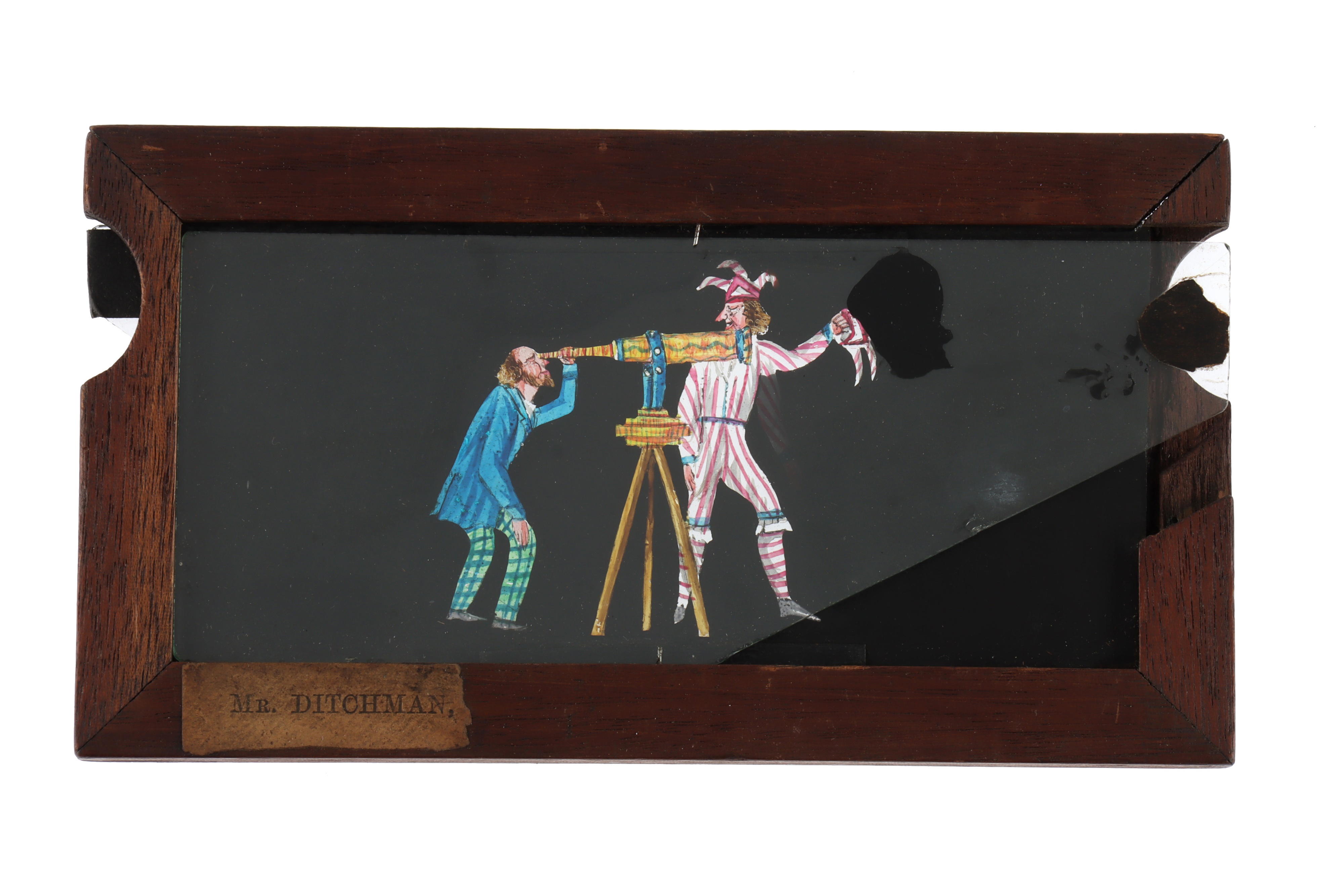 Magic Lantern Slide of Telescope & Astronomer, - Image 2 of 3