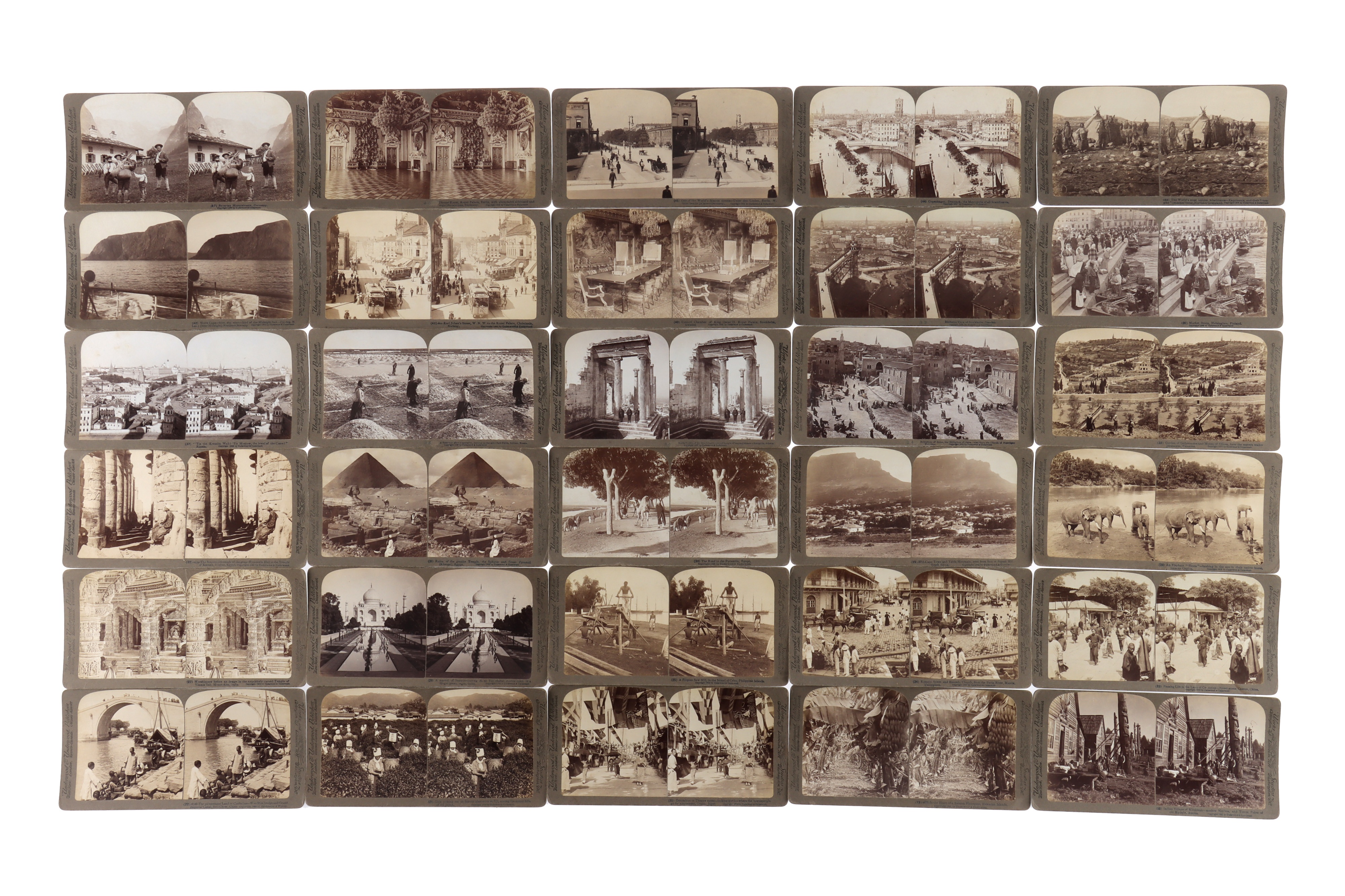 Trip Around The World, Stereoscope Cards, - Image 2 of 3