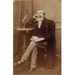 Albumen Print of Dr. Cooper & His Microscope,