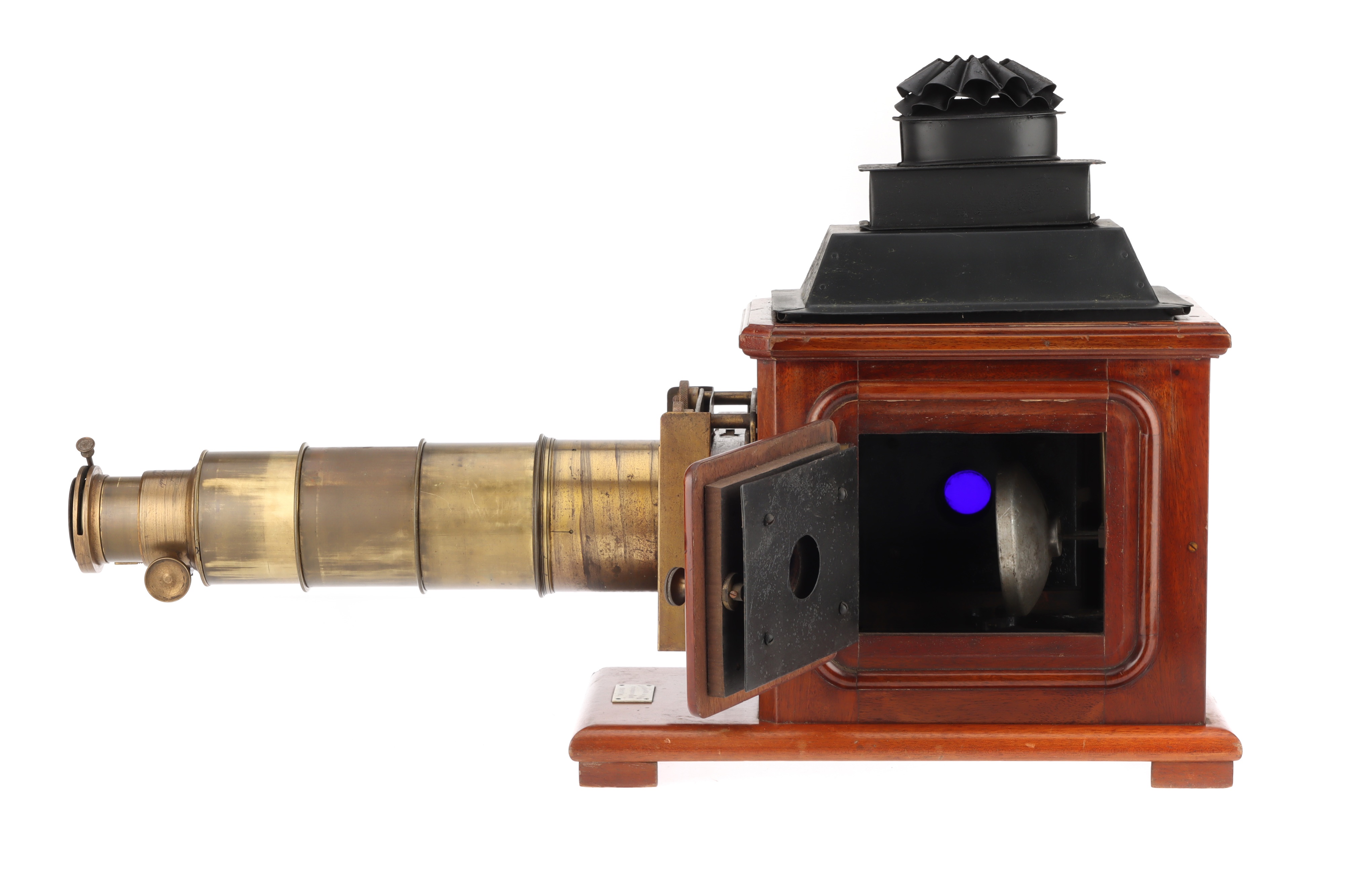 Large Mahogany & Brass Magic Lantern, - Image 7 of 12