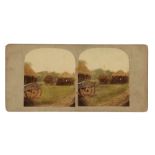 T. R. Williams Stereocard, Scenes in Our Village, Rick Making,