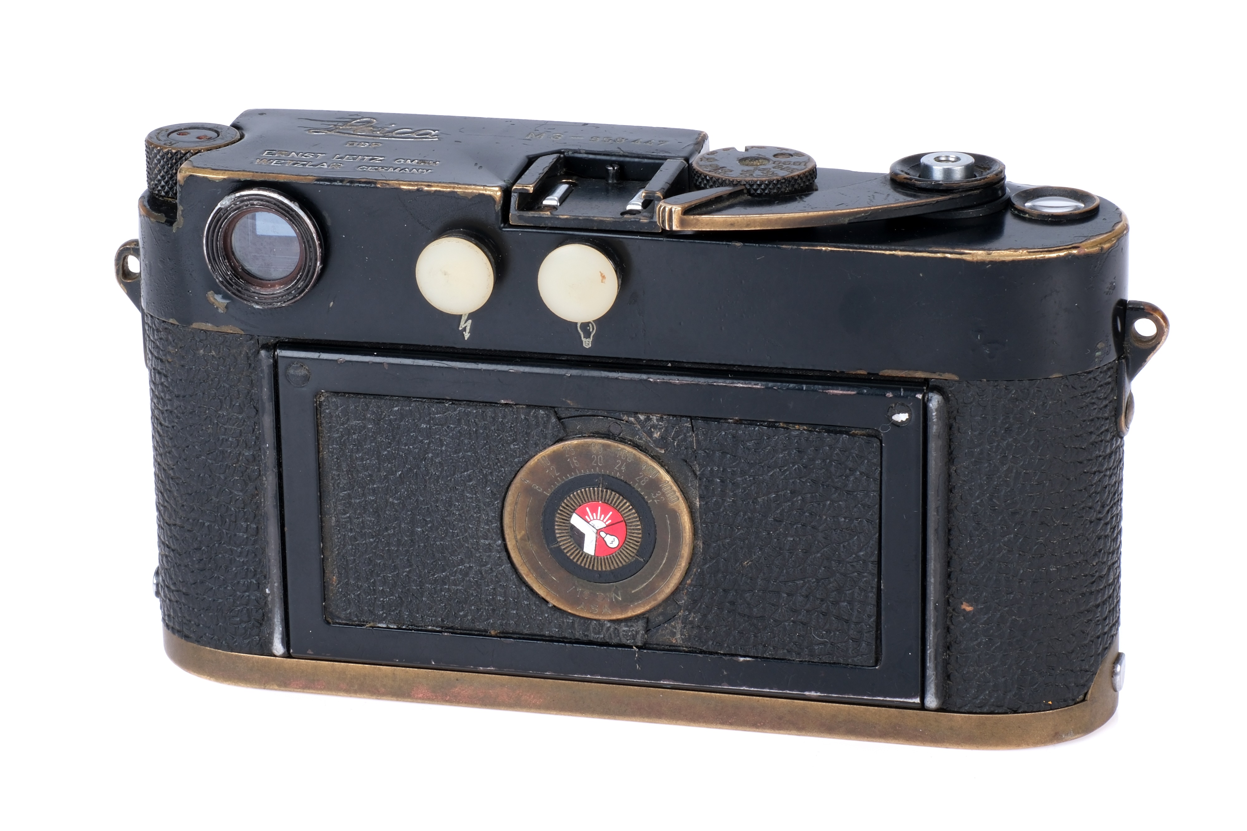 A Leica M3 'First Batch' Black Paint Rangefinder Body, - Image 3 of 10