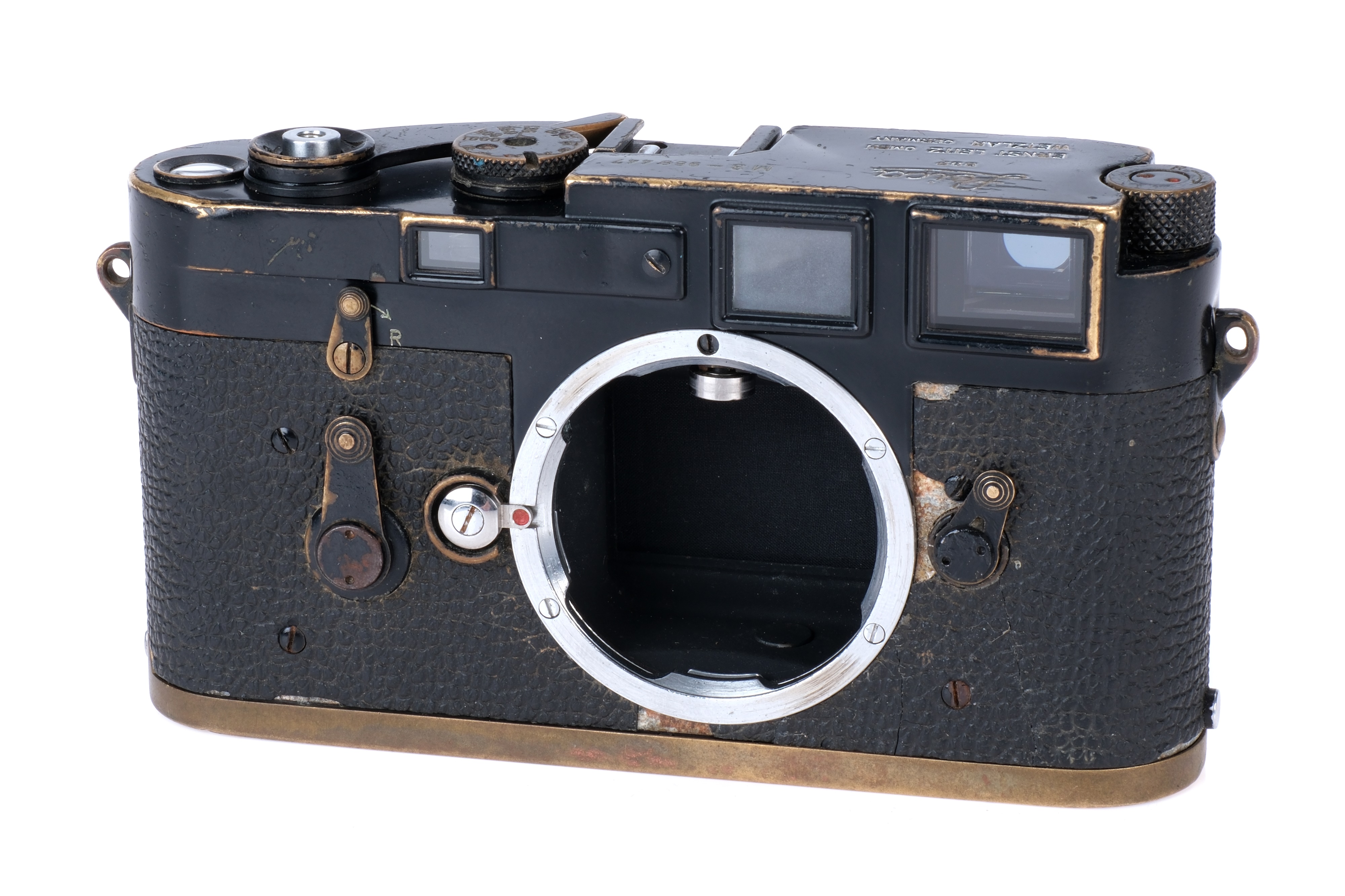 A Leica M3 'First Batch' Black Paint Rangefinder Body,