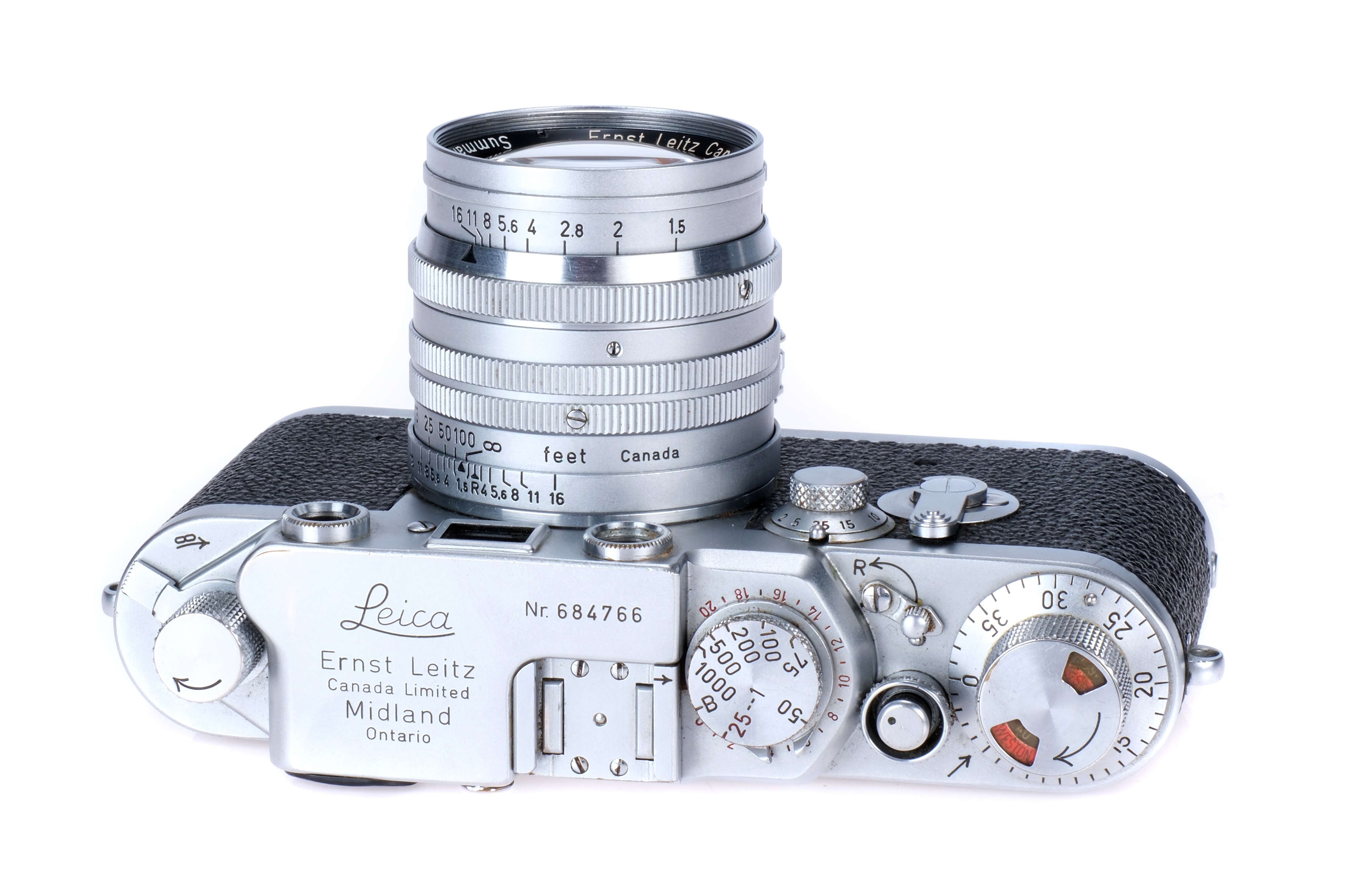 A Leica IIIf 'Midland Ontario' Rangefinder Camera Set, - Image 3 of 9