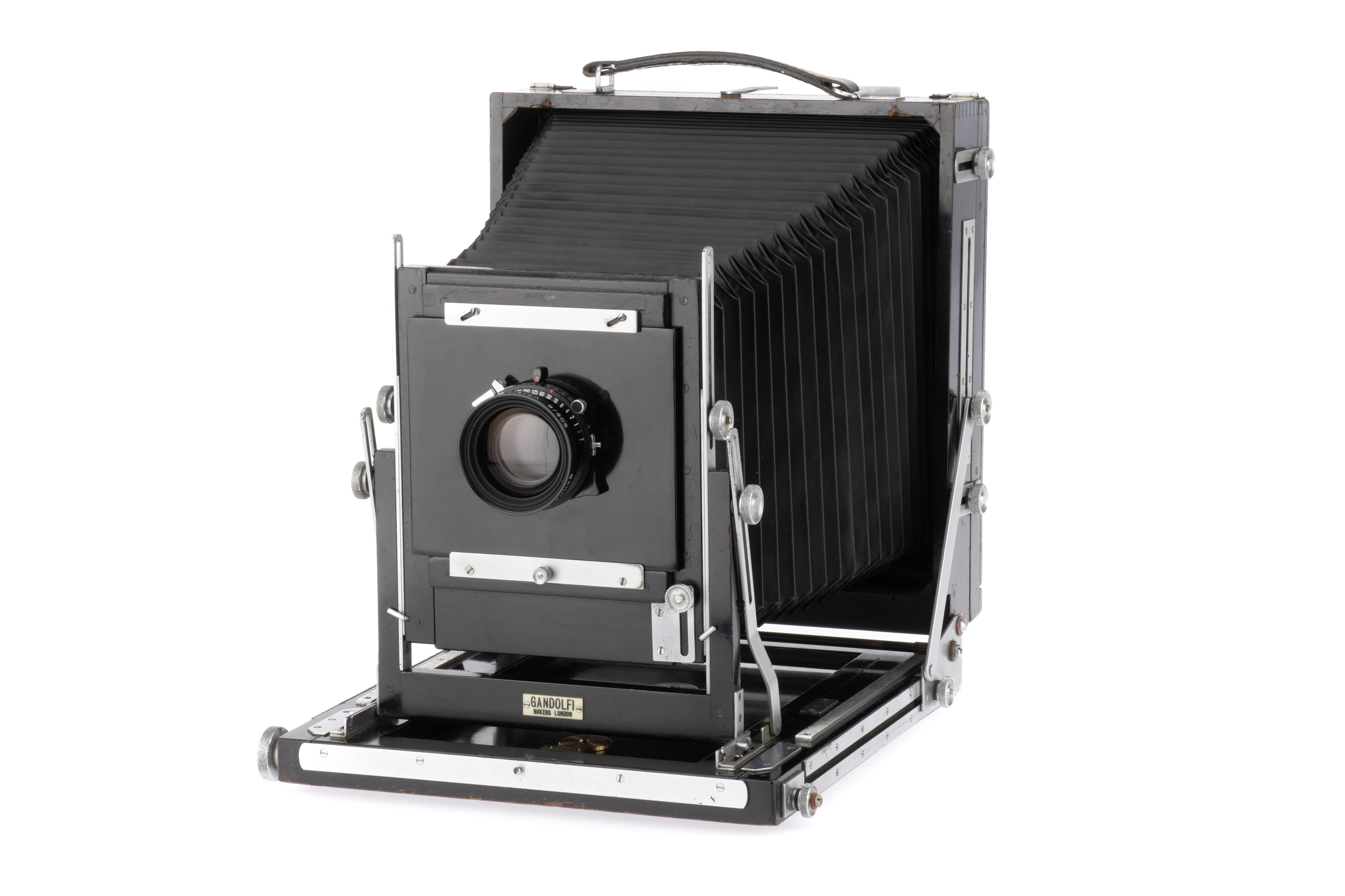 A Gandolfi 8x10" Mahogany & Brass Field Camera,