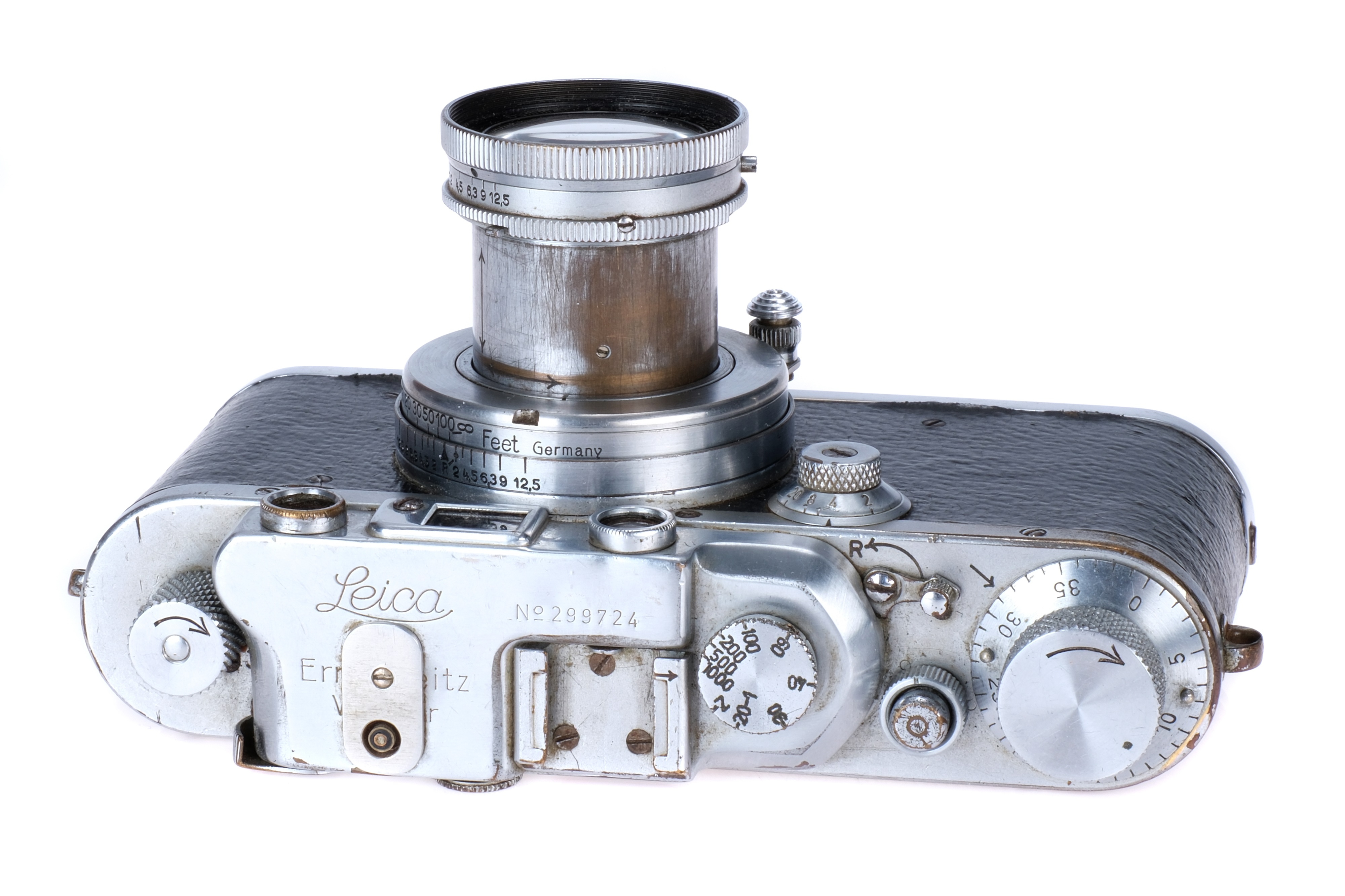 A Leica IIIa 'Stapo Wesermunde' Rangefinder Camera Set, - Image 2 of 7