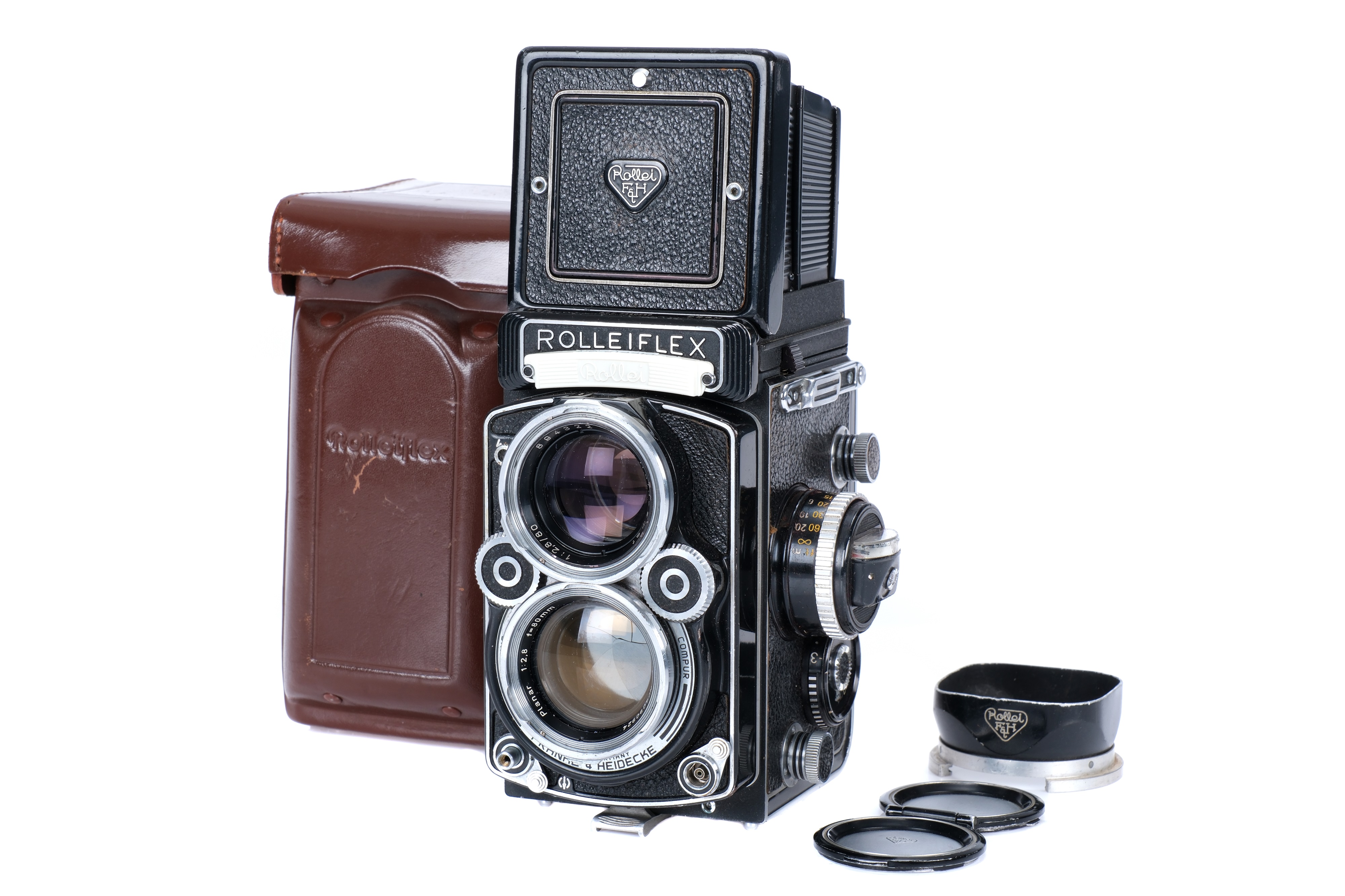 A Rollei Rolleiflex 2.8 F Medium Format TLR Camera,