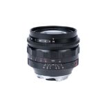 A Voigtlander Nokton f/1.1 50mm Lens,