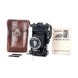 A Voigtlander Prominent 6x9 Rangefinder Camera,