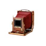 A Gandolfi 8x10" Mahogany & Brass Field Camera,