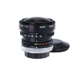 A Canon FD S.S.C Fish-Eye f/5.6 7.5mm Lens,