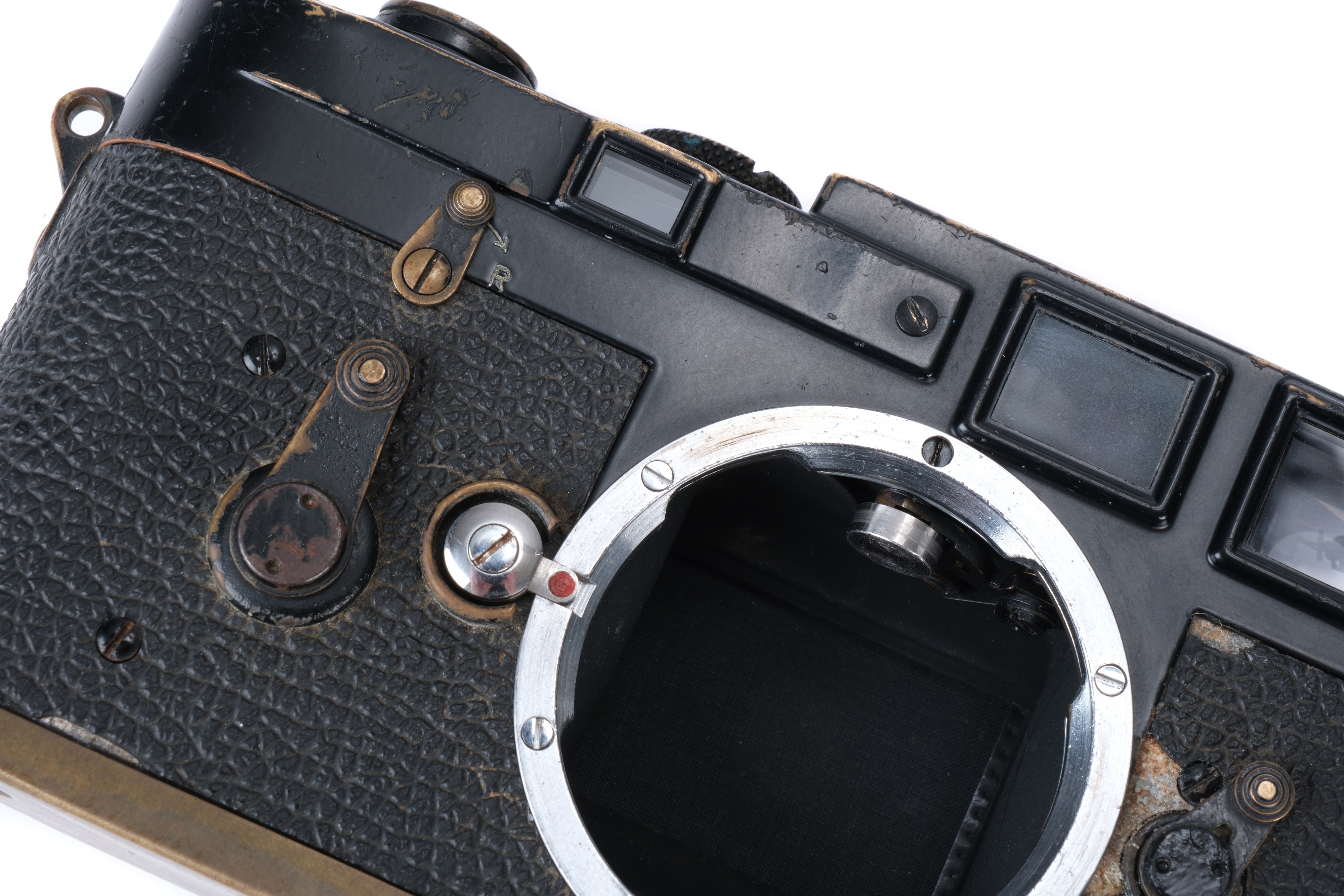 A Leica M3 'First Batch' Black Paint Rangefinder Body, - Image 5 of 10