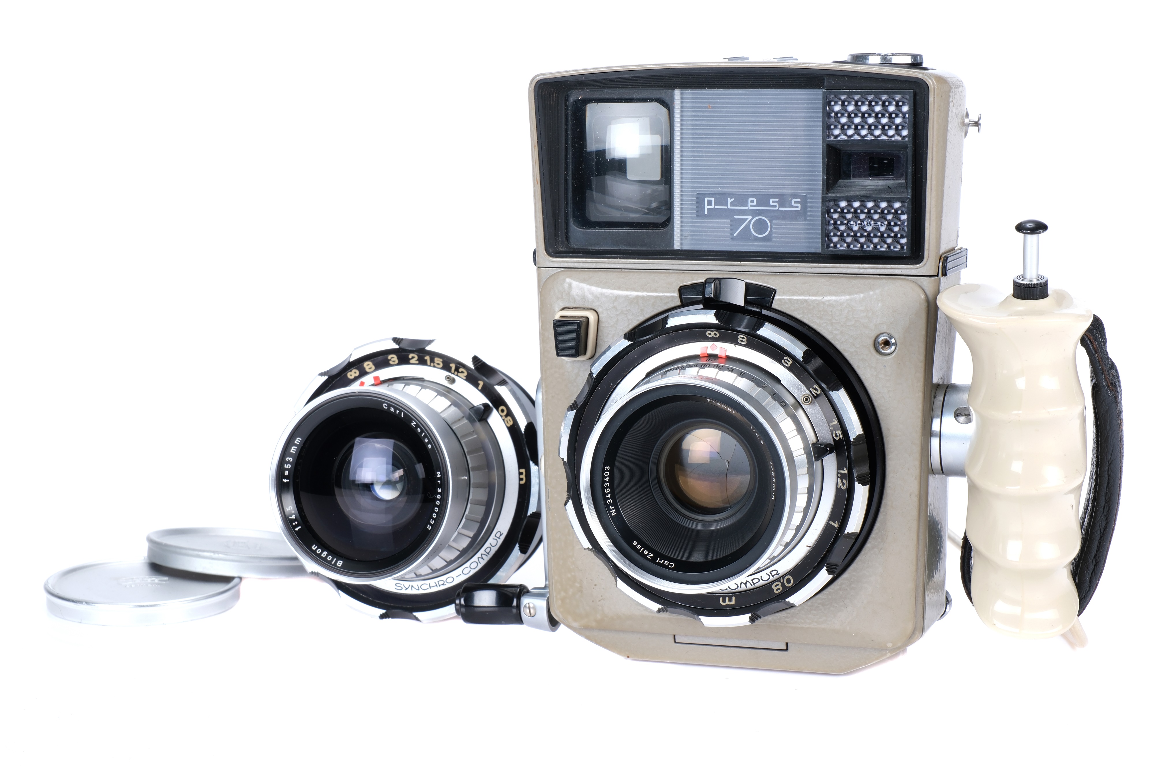 A Linhof Press 70 Medium Format Rangefinder Camera,