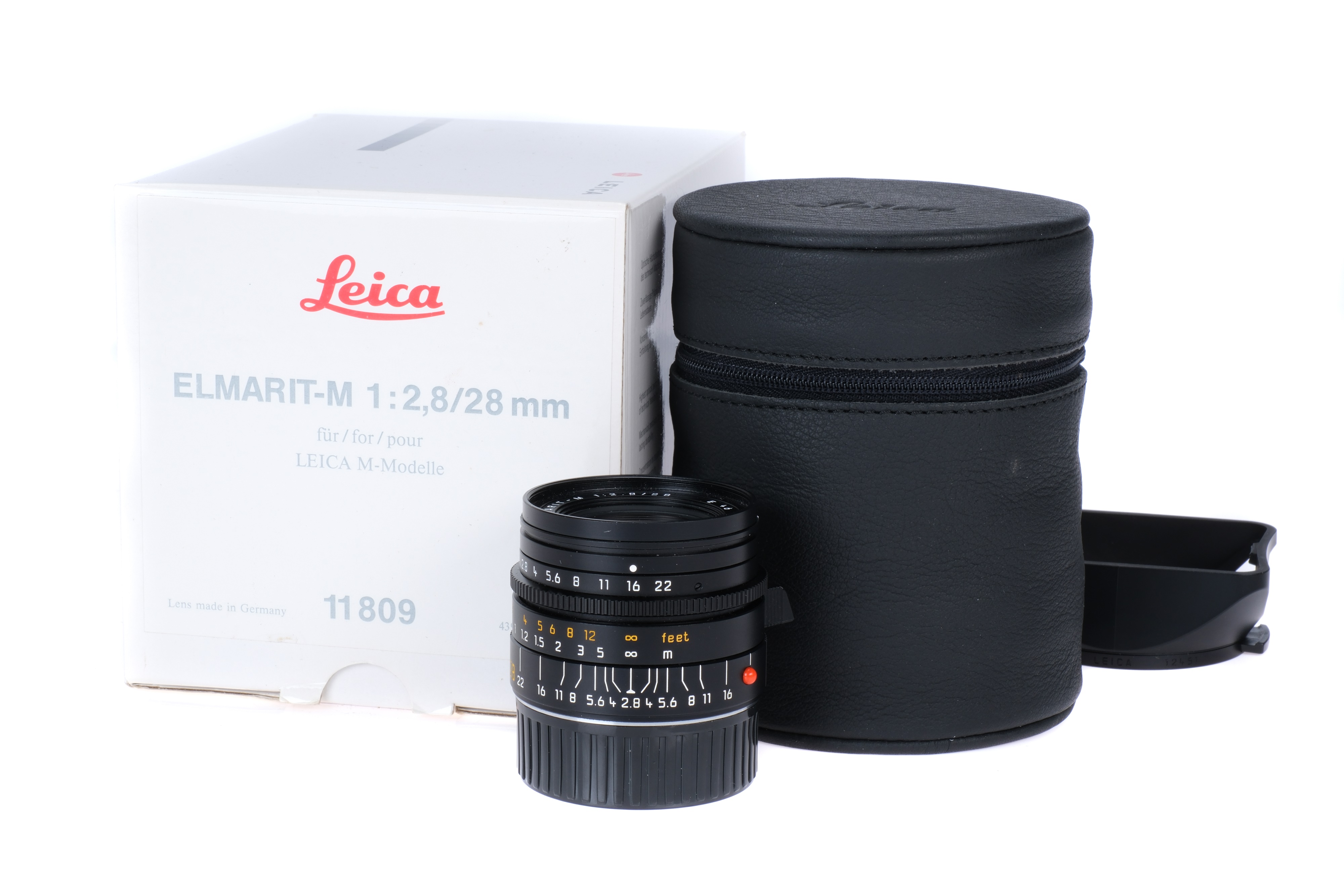 A Leitz Elmarit-M f/2.8 28mm Lens,