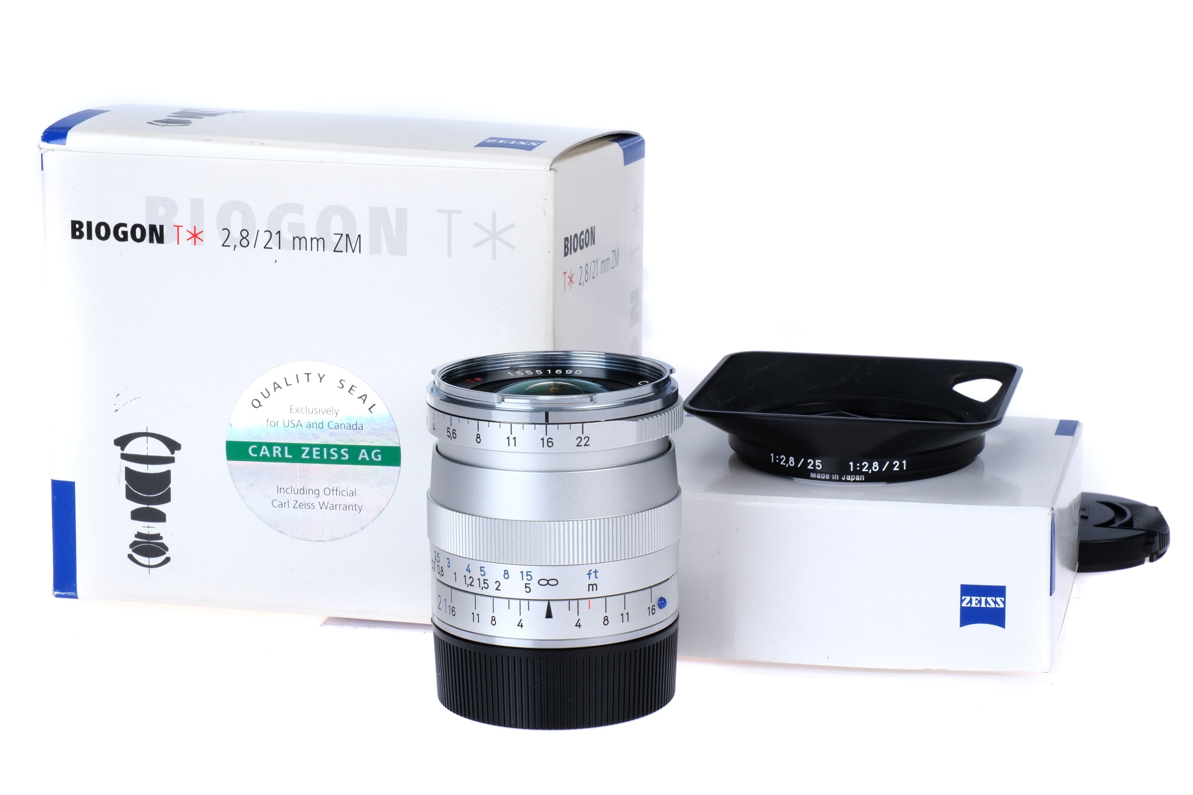 A Carl Zeiss Biogon ZM T* f/2.8 21mm Lens,