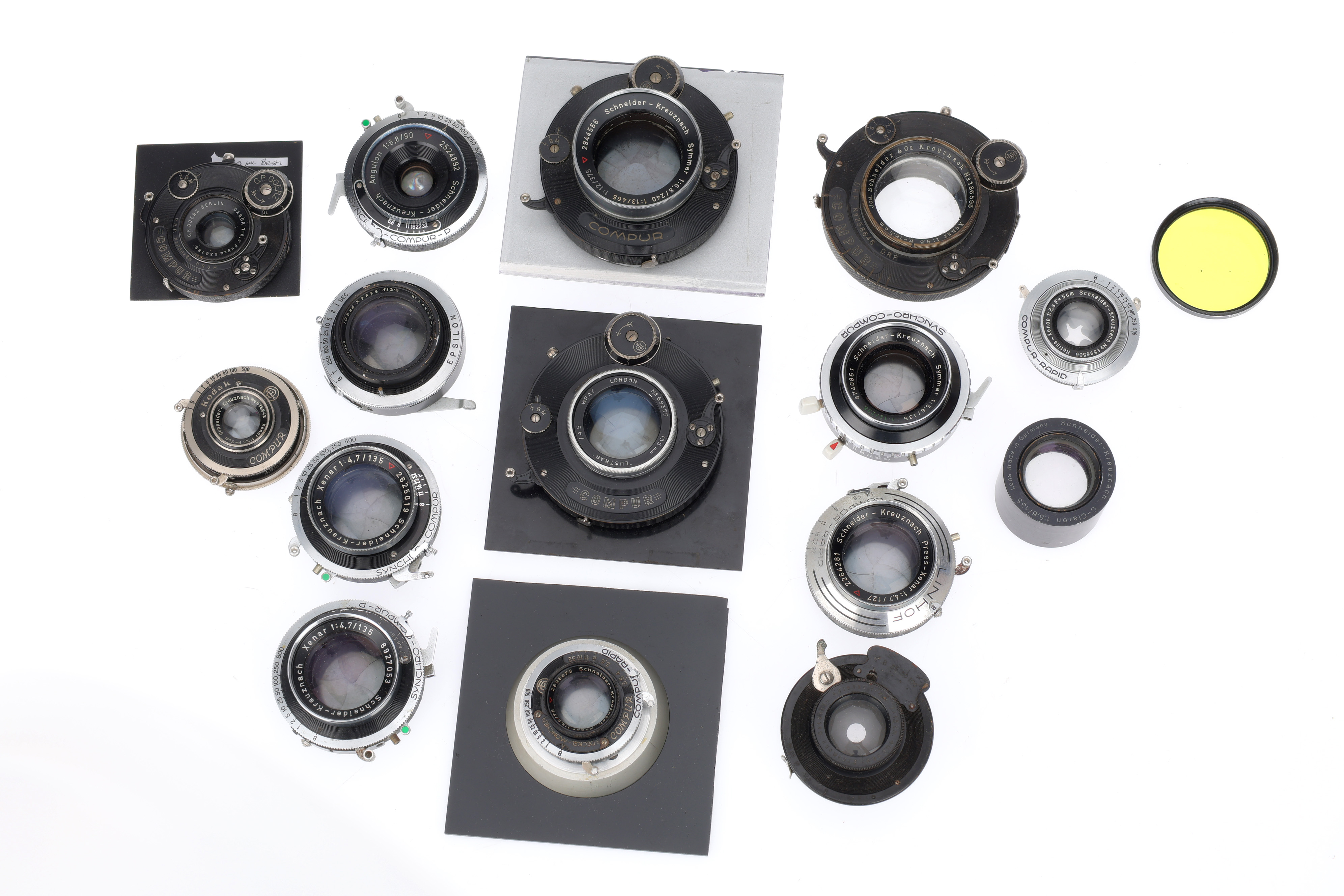 A Selection of Large Format Lenses and Shutters,