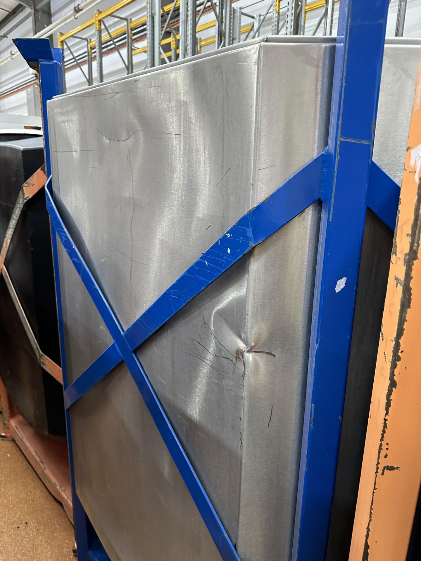 5 X FORKLIFTABLE FRAMES EACH HOLDING A S/S BIN. - Image 5 of 5