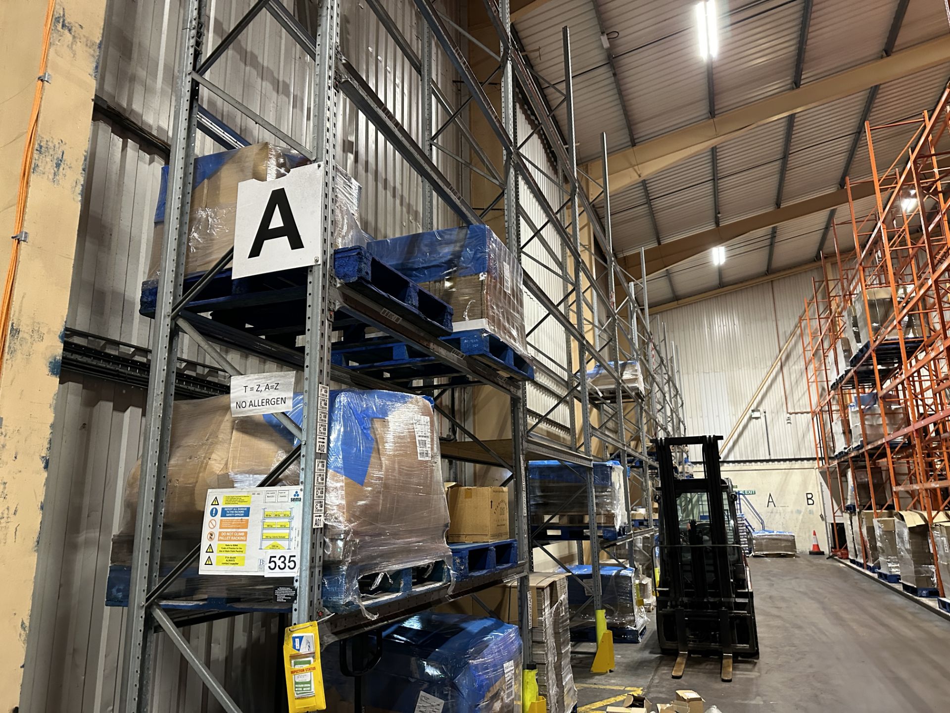 9 X BAYS OF PALLET RACKING. - Image 2 of 3