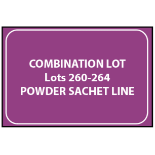 LOTS 260-264 OFFERED AS A COMBNATION. POWDER SACHET LINE.