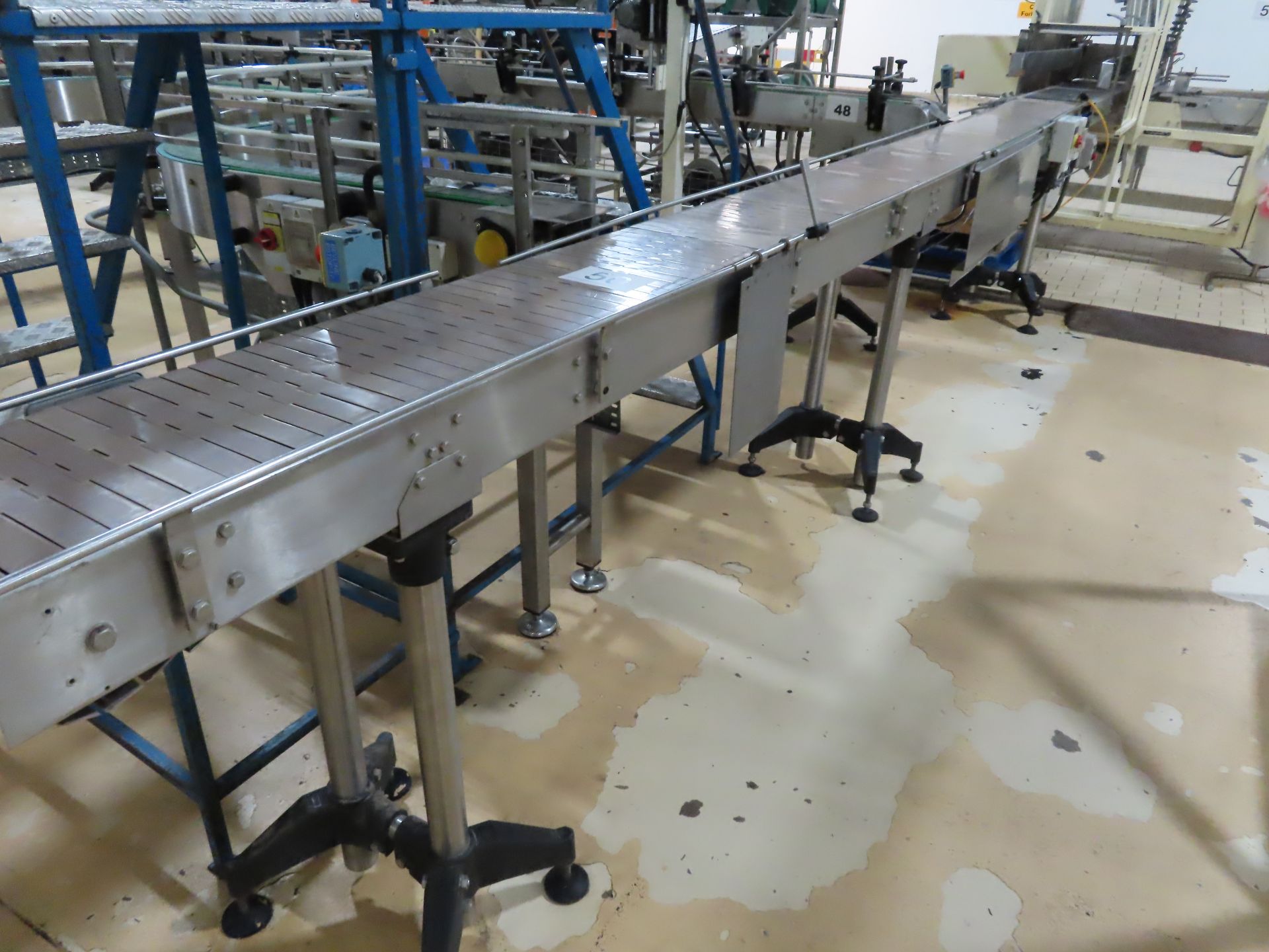 SLATTED BELT CONVEYOR. - Image 2 of 3