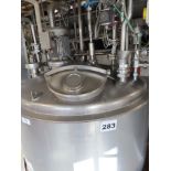 WINCANTON ENG JACKETED COOKING VESSEL WITH HOMOGENISER.