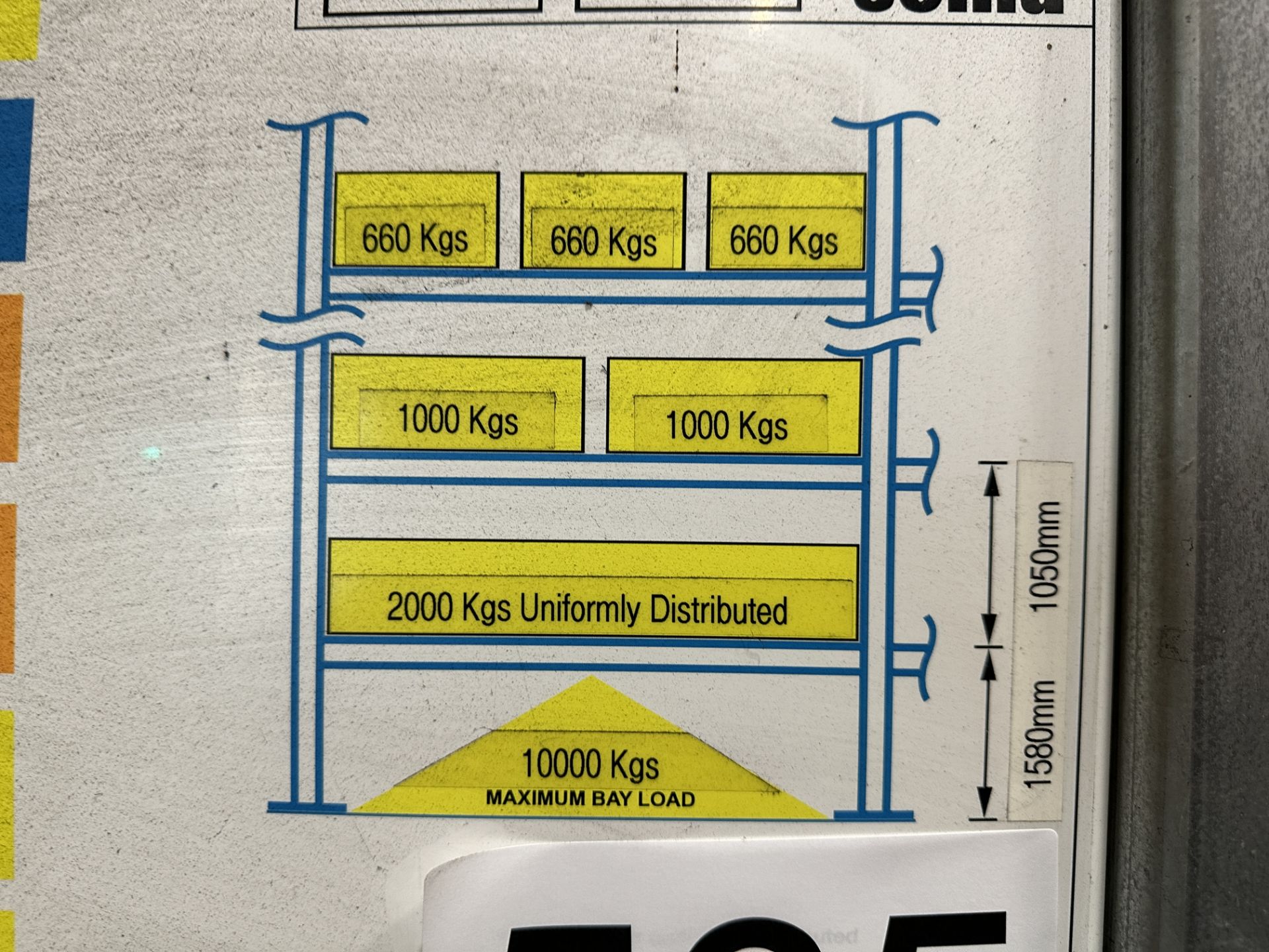 9 X BAYS OF PALLET RACKING. - Image 3 of 3