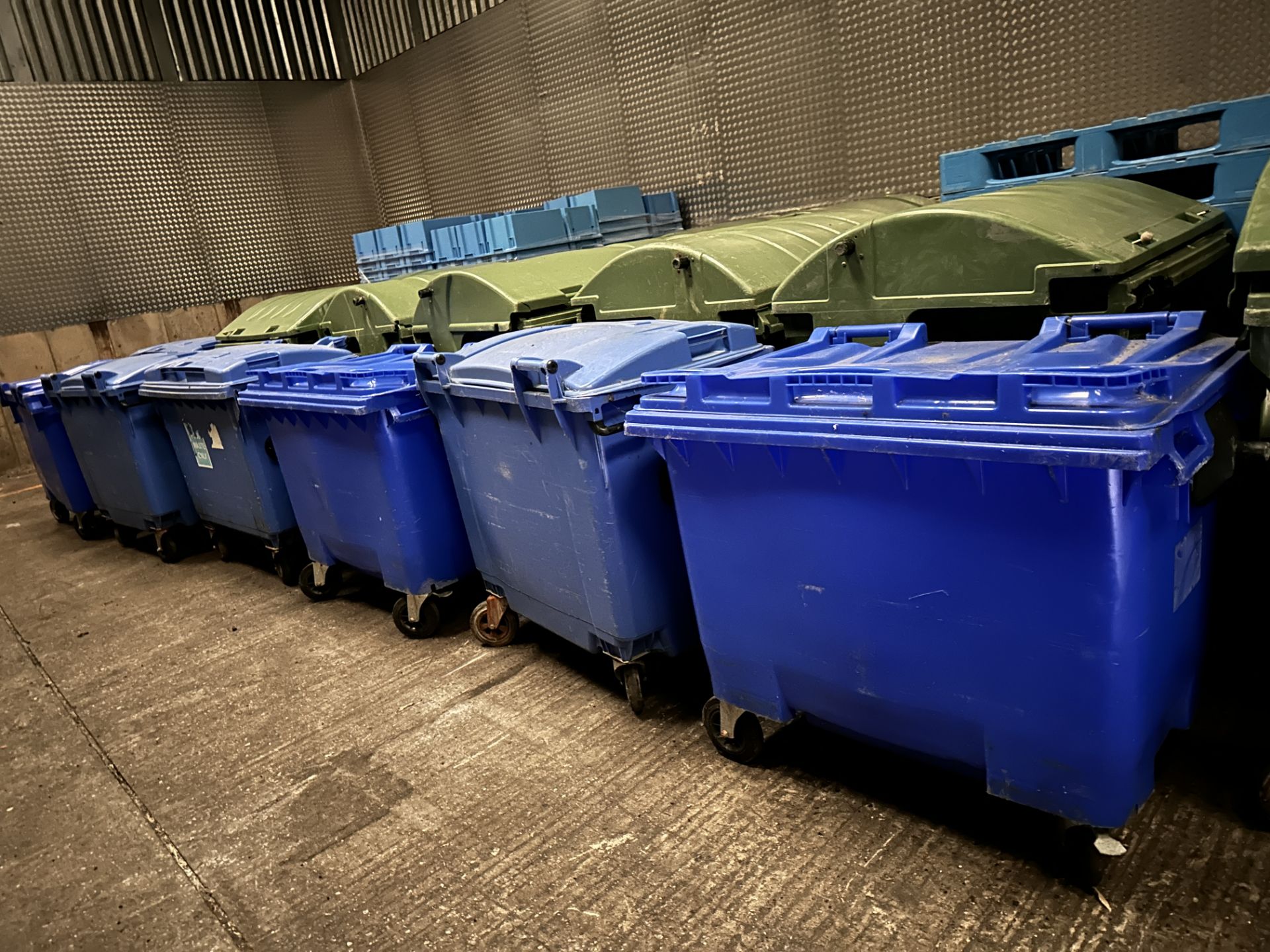 4 x BLUE WHEELIE BINS. - Image 2 of 2