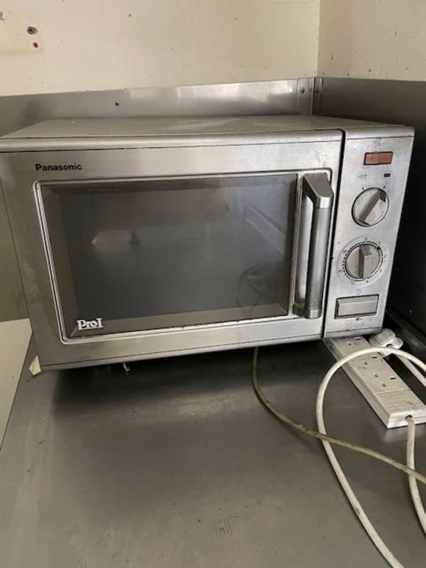 PANASONIC MICROWAVE & S/S TABLE. - Image 2 of 2