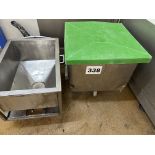 TOTE BIN & MOBILE PRODUCT HOPPER.