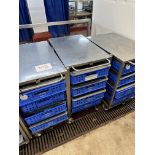 3 x MOBILE PARTS TROLLEYS.