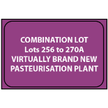 LOTS 256 TO 270A OFFERED AS A COMBINATION - PASTEURISATION PLANT. BRAND NEW, ONLY USED ONCE.