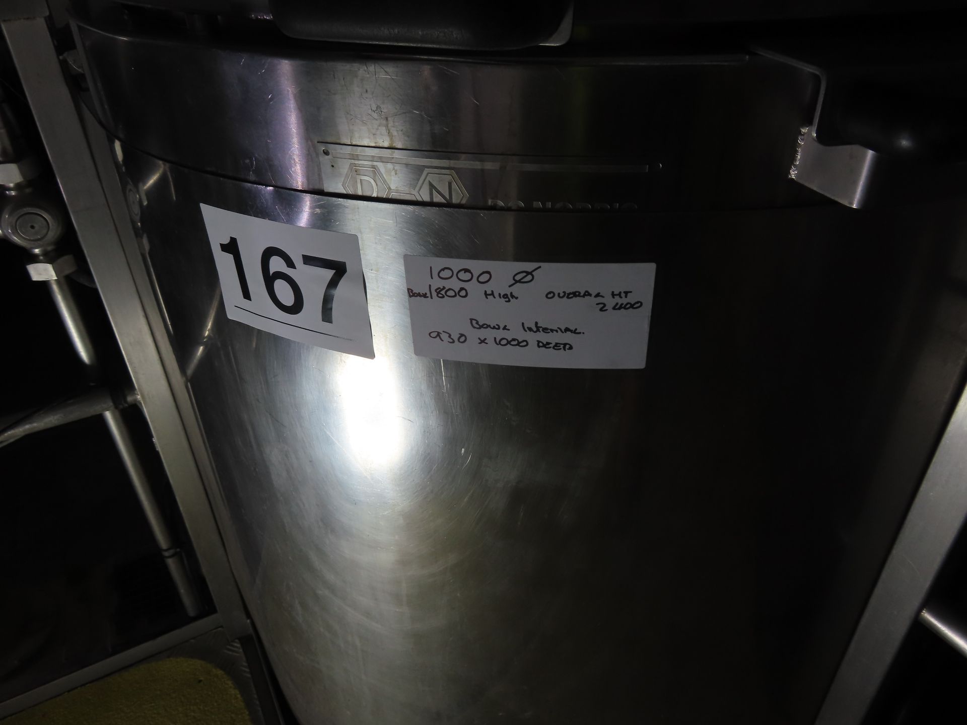 DC NORRIS SIDE WALL MIXING COOKING VESSEL. 500 LITRE CAPACITY. - Image 3 of 3