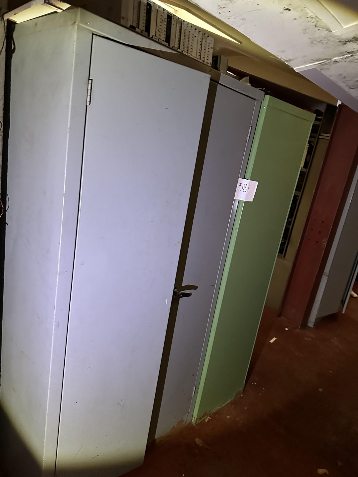 2 X CABINETS CONTAINING ELECTRICAL PARTS.