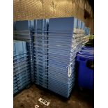 PALLET OF APPROX. 70 BLUE TRAYS.