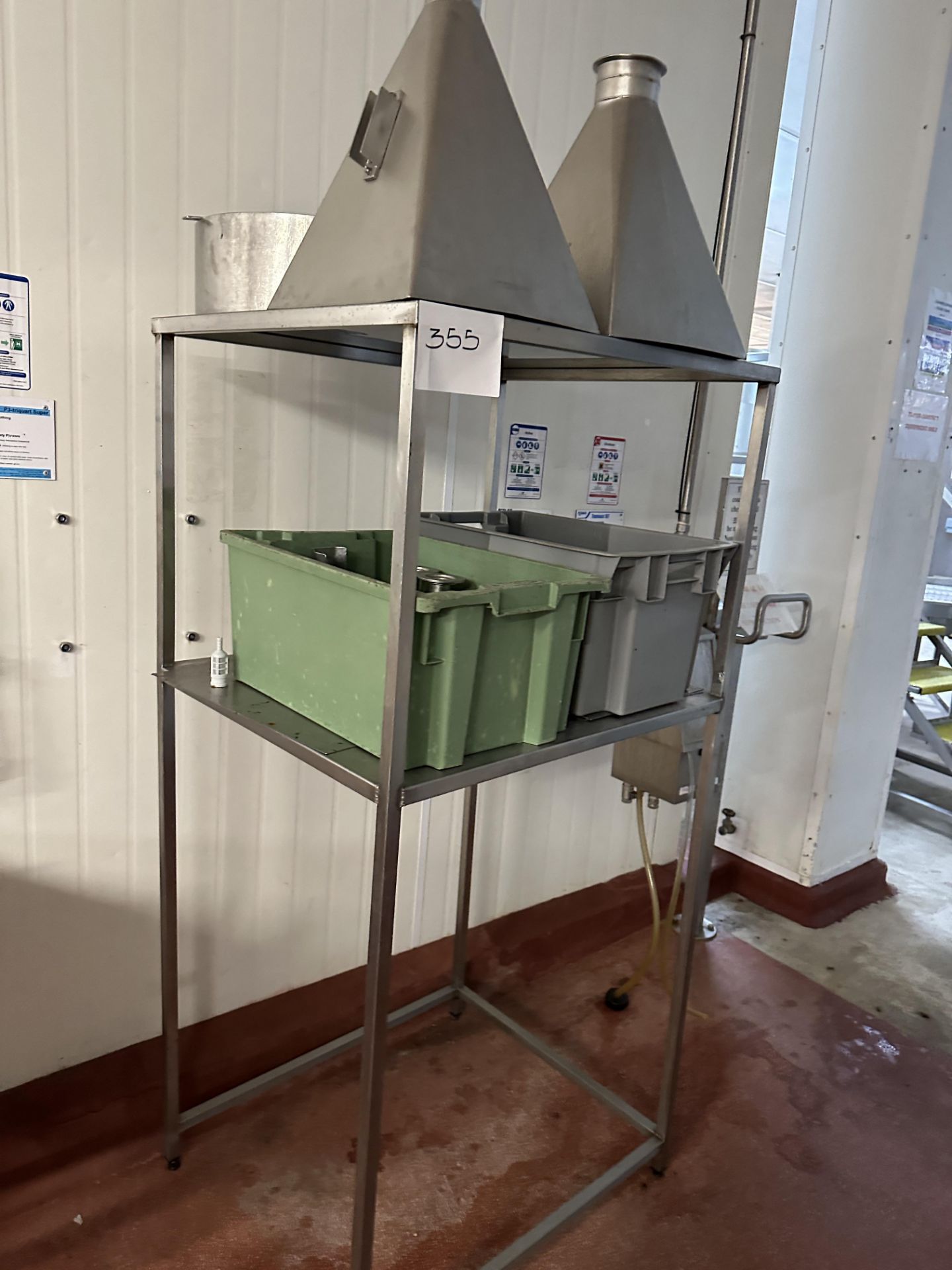 1 x S/s rack with 2-shelves. Excludes contents. Dimensions approx. 700 ...