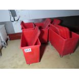 RED PLASTIC BINS