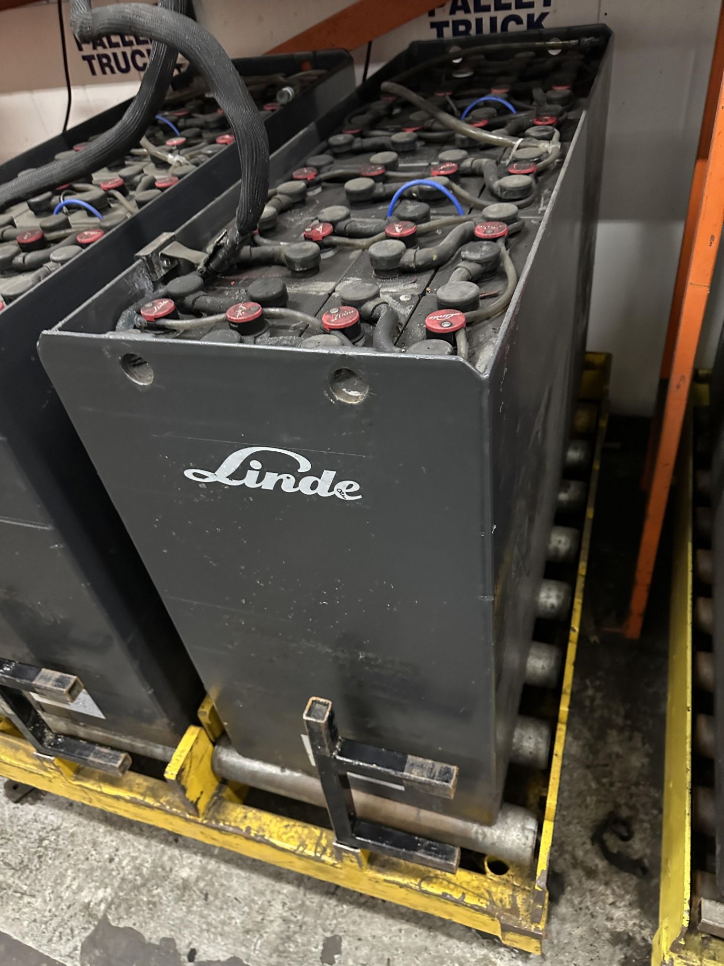 LINDE REACH TRUCK BATTERY.