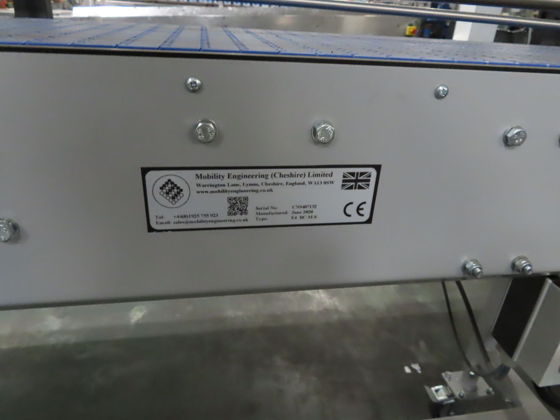 MOBILITY ENGINEERING INTRALOX BELT CONVEYOR. YEAR 2020 - Image 3 of 3