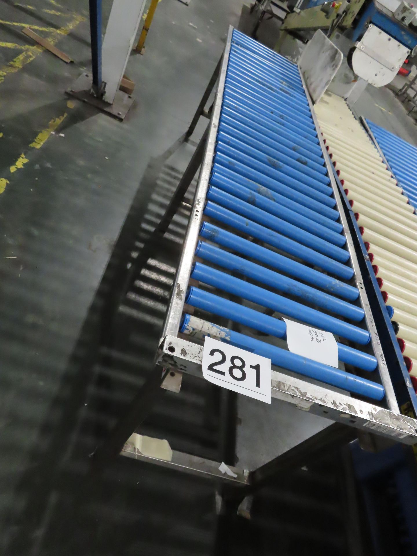 SECTION OF S/S FRAMED ROLLER CONVEYOR.