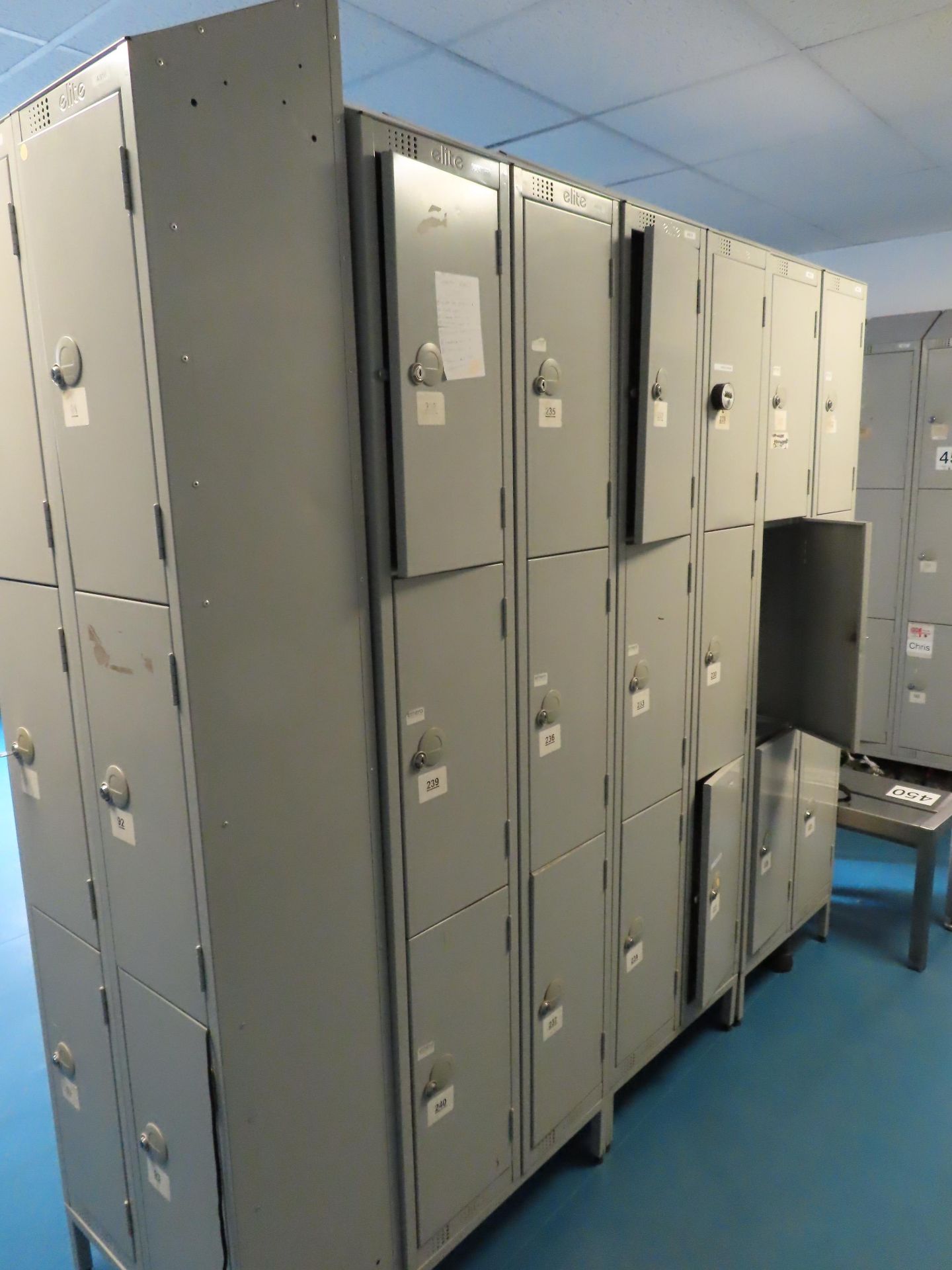 7 X BANKS OF LOCKERS. - Image 2 of 2