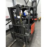 LINDE FORKLIFT WITH CHARGER.