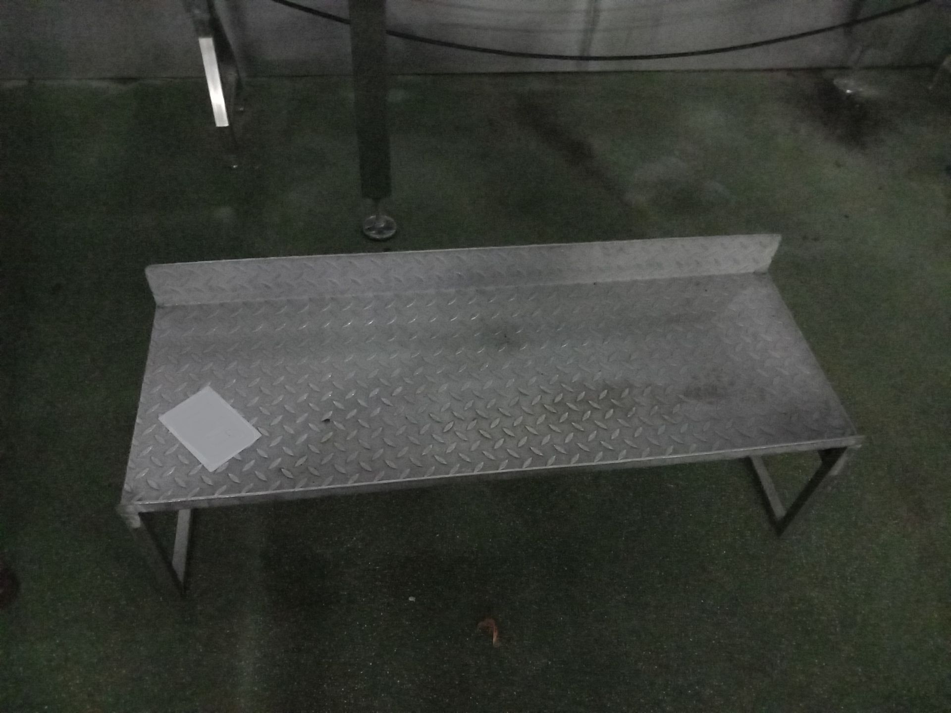 S/S CHEQUER PLATE BENCH. - Image 2 of 2