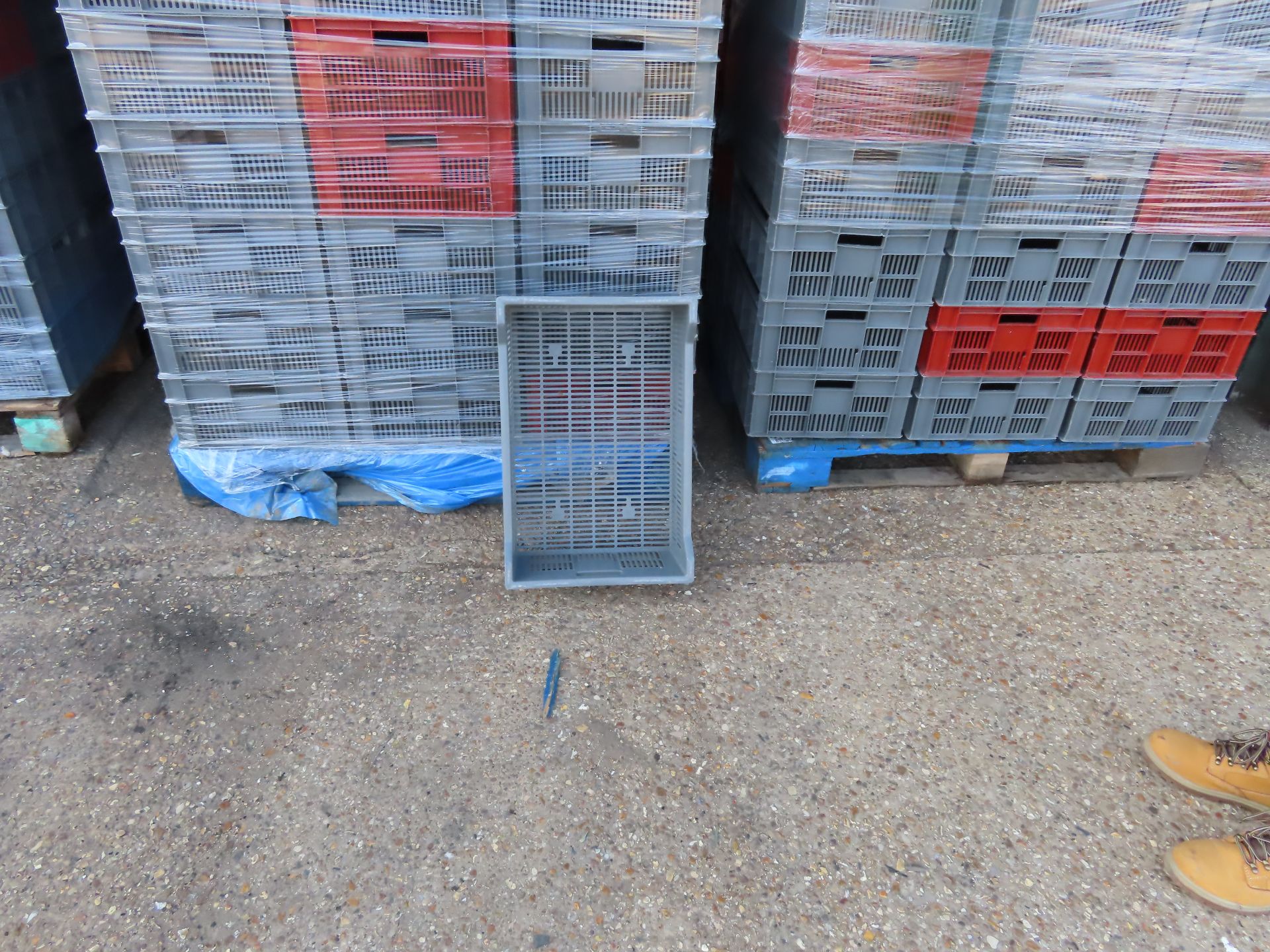 4 X PALLETS OF PLASTIC TRAYS. TOTAL 200 TRAYS.