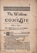 Jonson (Ben), John Fletcher & Thomas Middleton. The Widdow A Comedie, first edition, Printed for ...