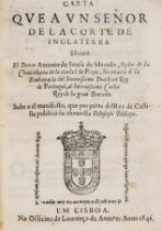 Portuguese independence from Spain.- Sousa de Macedo (Antonio de ) Carta que a un señor de la co...