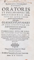 Turner (Robert) Oratoris et Philosophi Ingolstadiensis Orationes XIV ..., 2 parts in 1 vol., Ingo...
