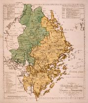 Strahlenberg (Philip Johan von) and others. Large collection of over 50 maps of Sweden, Scandinav...