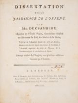 Chambers (Sir William) Dissertation sur le Jardinage de l'Orient, with supplement, 2 parts in 1, ...